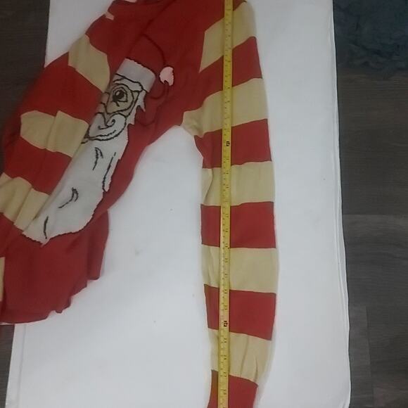 Carbon Christmas Santa Striped Red/Tan Sweater M Holiday Ugly Winter Party Cozy - Picture 6 of 10